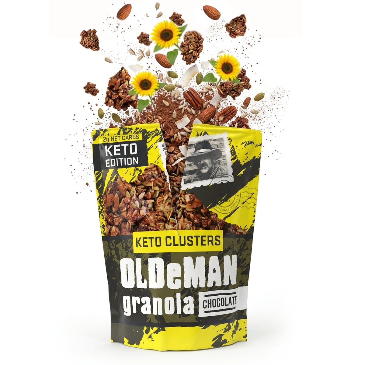Keto Granola Clusters - Chocolate- 8oz Bag – Olde Man Granola
