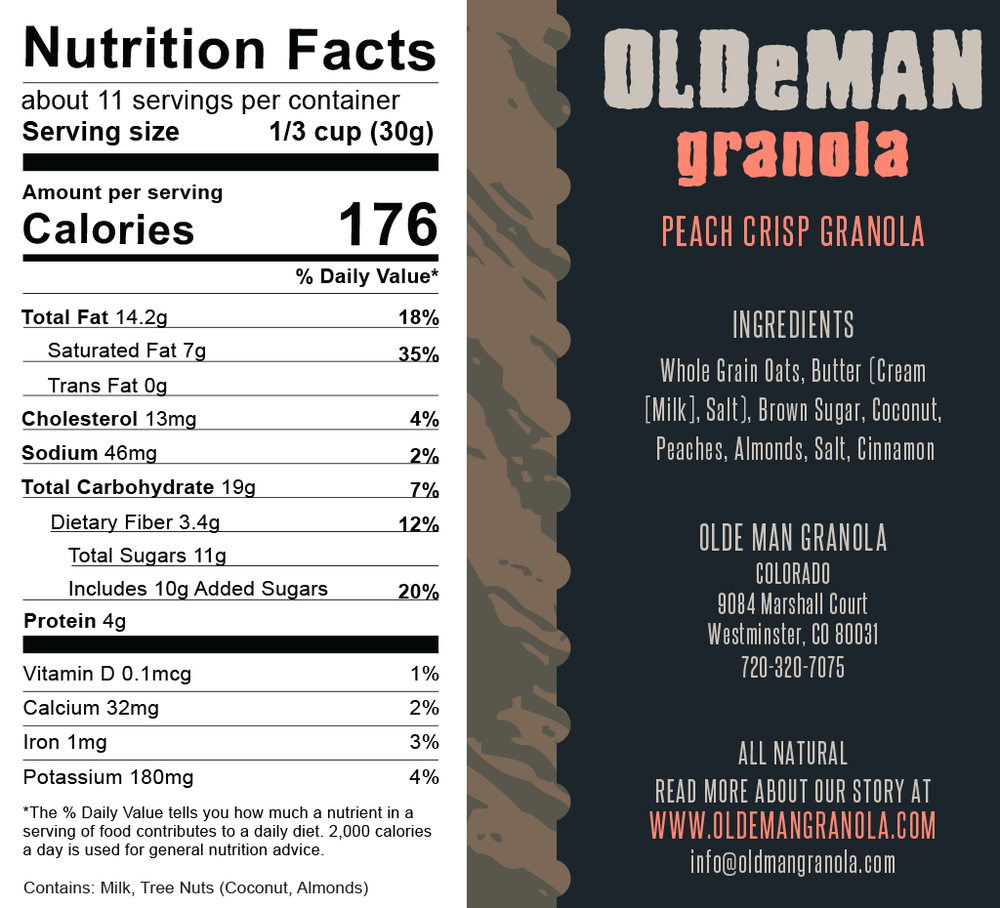 SEASONAL Peach Crisp Nutrition Facts
