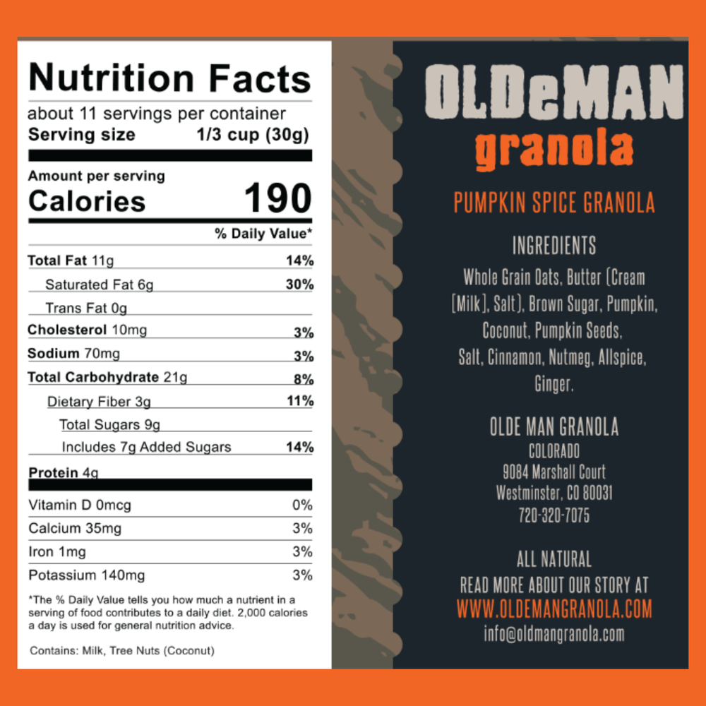 SEASONAL - Pumpkin Spice Nutrition Facts